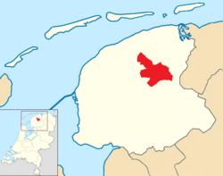 Tytsjerksteradiel location map municipality NL